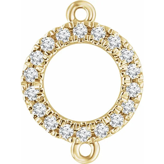 Permanent Jewelry Open Diamond Circle "Charm" Link