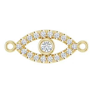 Permanent Jewelry Diamond Evil Eye "Charm" Link