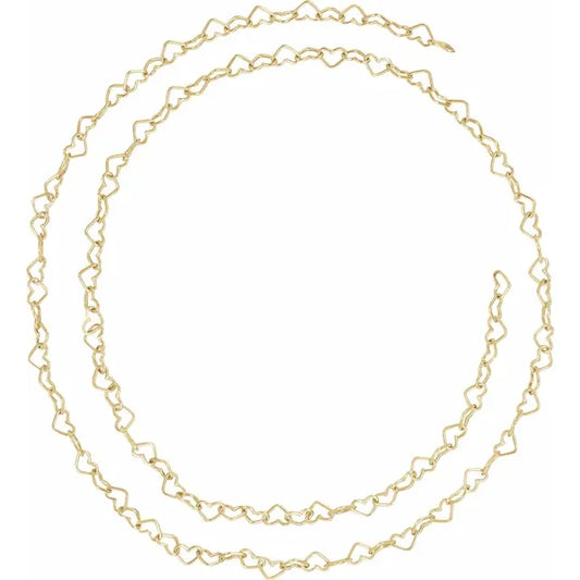 Permanent Jewelry Open Heart Chain Bracelet