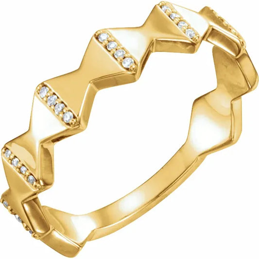 Geometric Diamond Ring