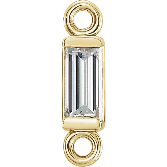 Permanent Jewelry Micro Baguette Bezel "Charm" Link