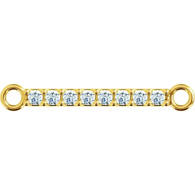 Permanent Jewelry Diamond Bar "Charm" Link