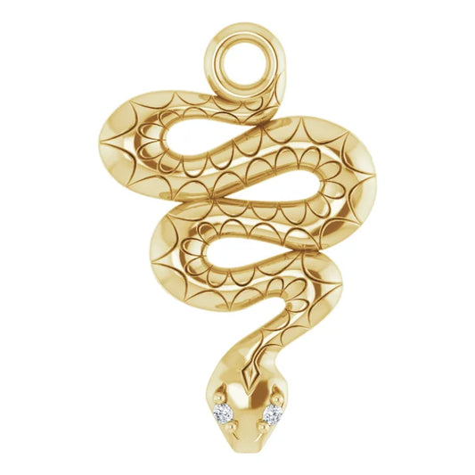 Permanent Jewelry Diamond Snake "Charm" Dangle