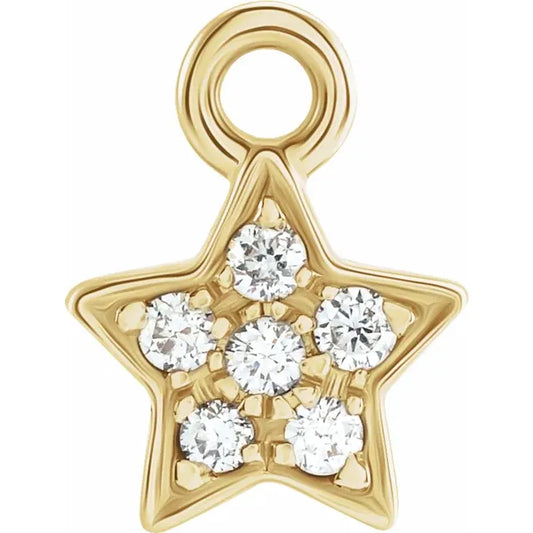 Permanent Jewelry Diamond Star "Charm" Dangle