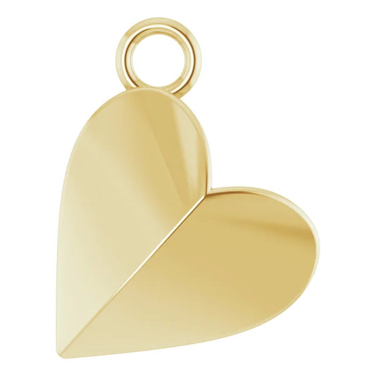 Permanent Jewelry Geometric Heart "Charm" Dangle